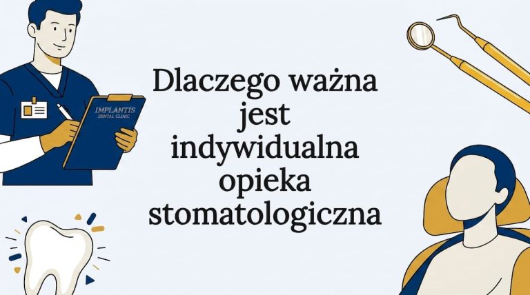 Ilustracja w stylu wektorowym przedstawiająca tytułową grafikę o tematyce stomatologicznej