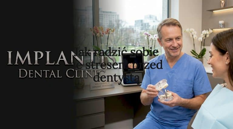 Ozdobna grafika na kartę tytułową z motywami stomatologicznymi